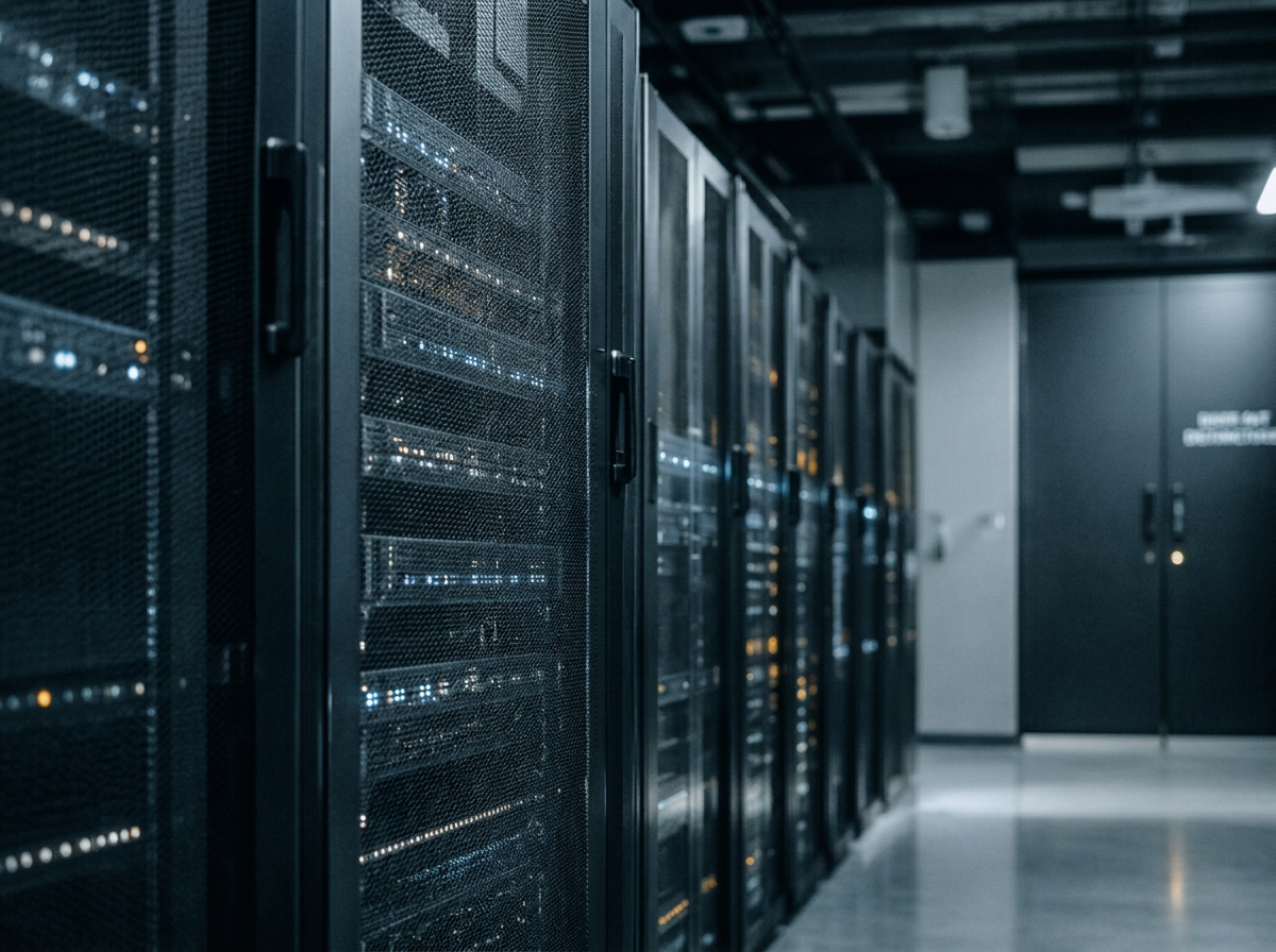 Serverracks in einem Rechenzentrum